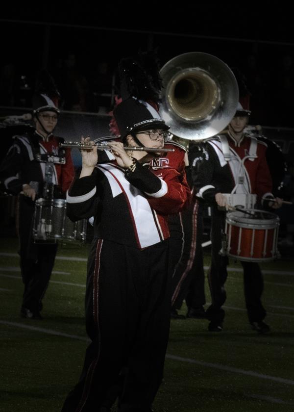 North County High School Marching Band Performing